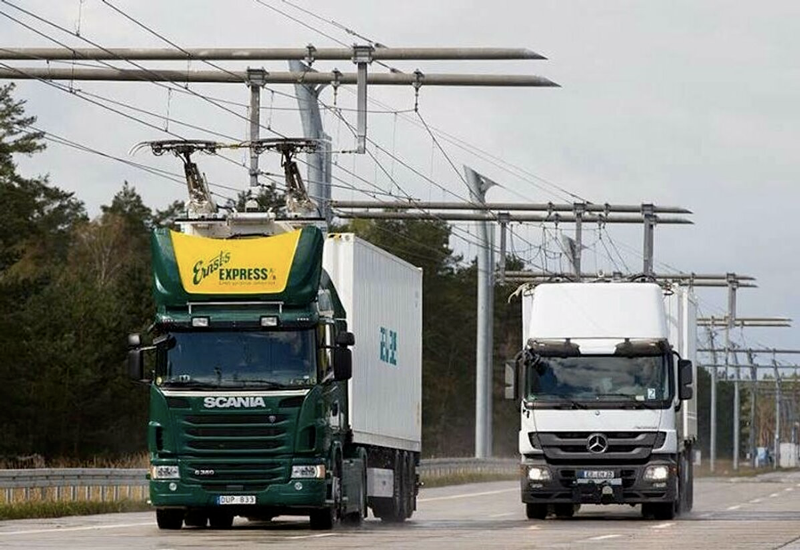 Elektrické nákladiaky na diaľnici v Nemecku